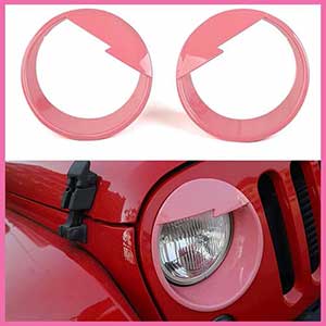 RT-TCZ 1Pair Angry Bird Eyes Headlight Cover Trim Bezels for 2007-2018 Jeep Wrangler JK JKU Unlimited