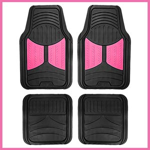 FH Group F11313PINK Pink Rubber Floor Full Set Trim to Fit Mats