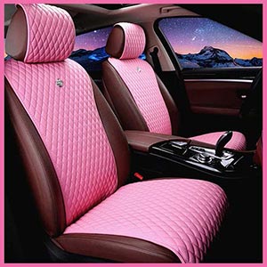 Red Rain Universal Seat Covers for Cars Leather Seat Cover Pink Car Seat Cover