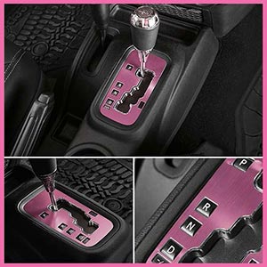 E-cowlboy Trim Gear Frame Cover Gear Shift Box Cover for Jeep Wrangler 2012~2018 Aluminum Inner