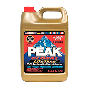 PEAK PXAB53 Antifreeze Coolant, 1 gal, 50/50, Amber