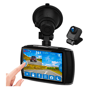 Z-Edge Dash Cam Front and Rear 4.0 Touch Screen Dual Dash Cam FHD 1080P with Night Mode, 32GB Card Included,155 Degree Wide Angle