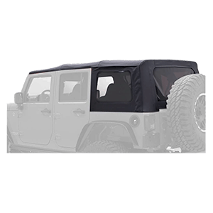 Smittybilt 9085235 Black Diamond Replacement Top with Tinted Side Windows for Jeep JK 4-Door