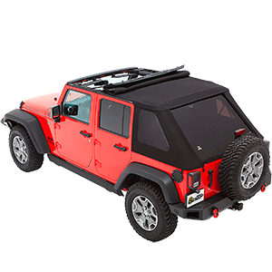 Bestop 56853-35 Black Diamond Trektop for 2007-2018 Jeep Wrangler JK Unlimited 4-Door