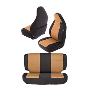 Smittybilt 471225 Neoprene Seat Cover Set,Beige/Black