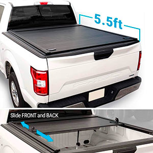 Syneticusa Aluminum Retractable Low Profile Waterproof Tonneau Cover for 2004-2020 F-150 F150