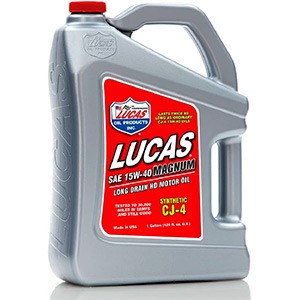 Lucas Oil 10299-PK4 Synthetic 15W-40 CJ-4 Truck Oil - 1 Gallon Jug