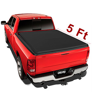 oEdRo Tri-Fold Truck Bed Tonneau Cover Compatible with 2015-2021 Chevy Colorado/GMC Canyon with 5 Feet Bed, Fleetside