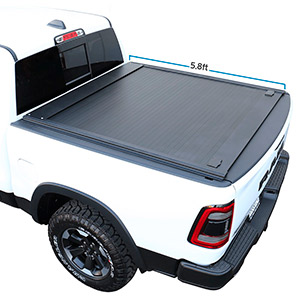 2019-2021 Ram 1500 5.7ft Bed Aluminum Retractable-Roll-up Hard Tonneau Cover