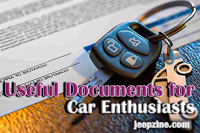 Useful Documents for Car Enthusiasts