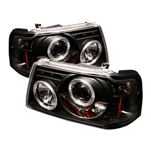 Spyder Auto PRO-YD-FR01-1PC-HL-BK Ford Ranger Black Halo LED Projector Headlight