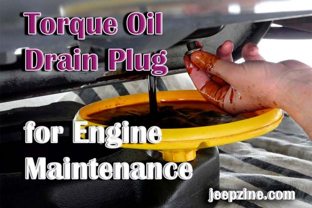 Torque Oil Drain Plug for Engine Maintenance