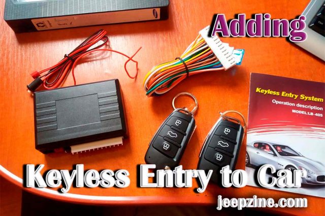 Adding Keyless Entry to Car